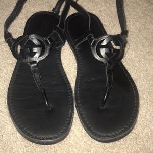 Black authentic Gucci sandals